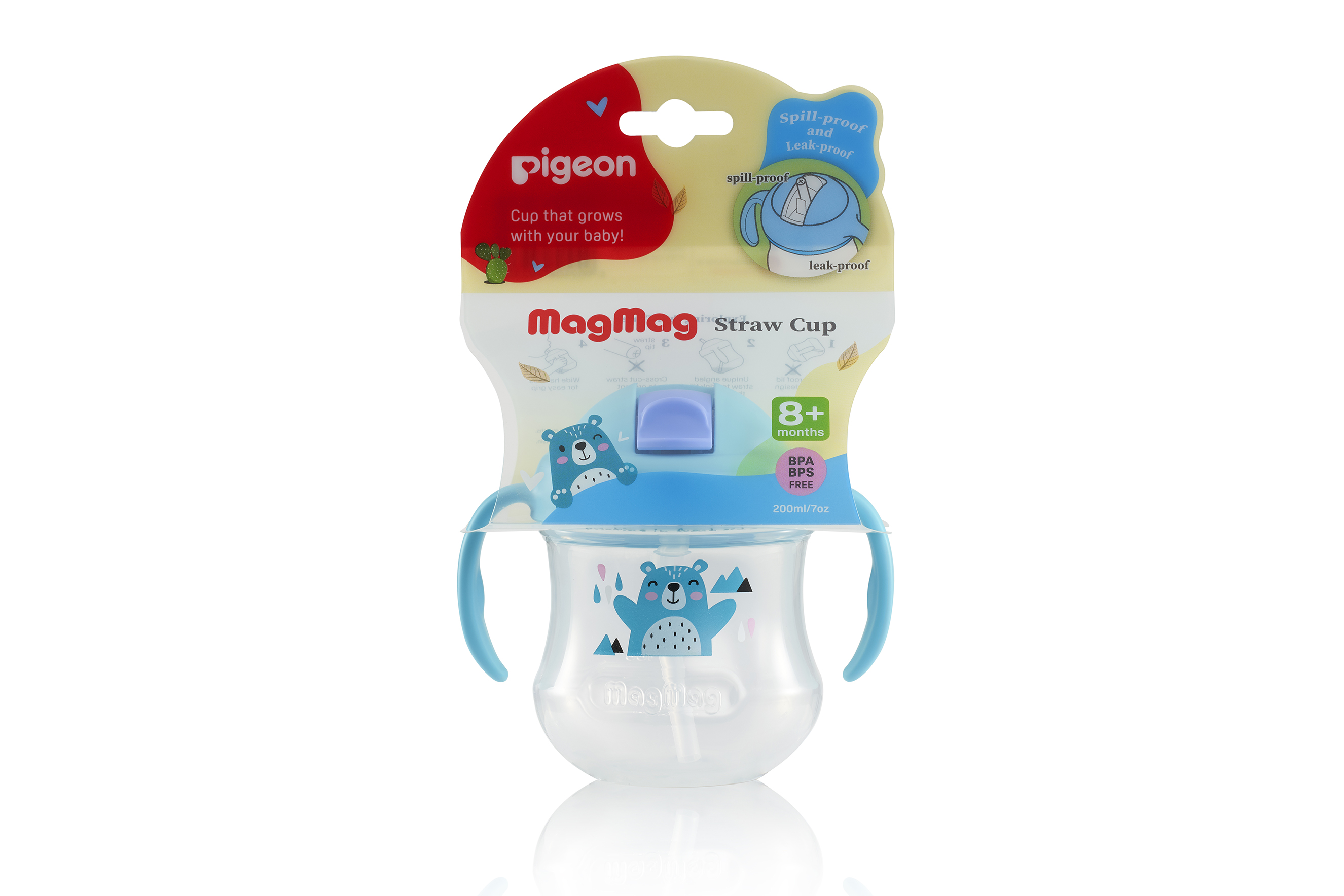 Pigeon Mag Mag Straw Cup (Matte Blue) (PG-79237)